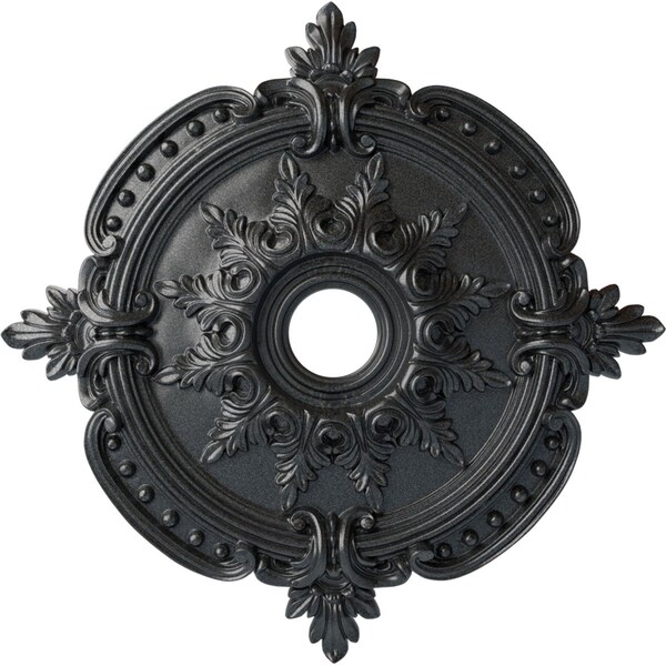 Ekena Millwork Benson Classic Ceiling Medallion (Canopies up to 6 1/2"), 28 3/8"OD x 3 3/4"ID x 1 5/8"P, Pewter CM28BEPES - main